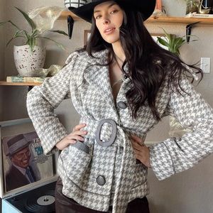 Vintage Houndstooth Coat